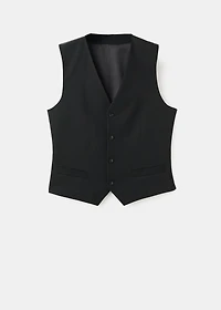 Super slim-fit stretch-fabric suit vest
