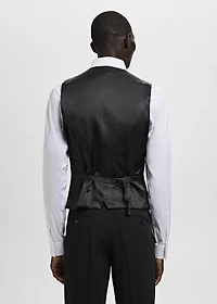 Super slim-fit stretch-fabric suit vest
