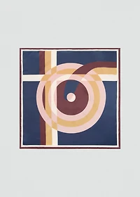 Geometric printed foulard
