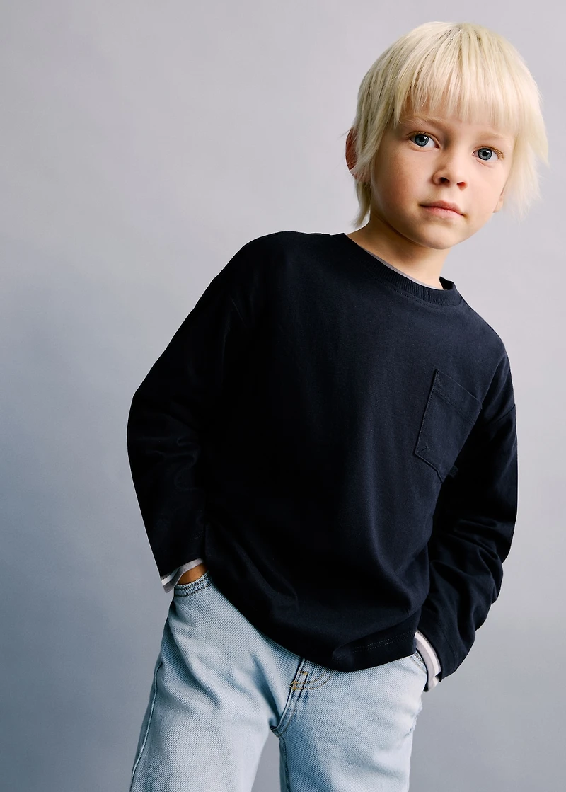 Pocket cotton T-shirt