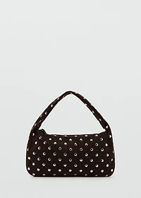 Studded leather shoulder bag