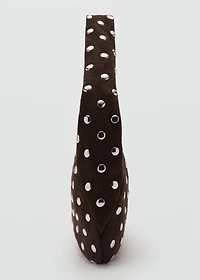 Studded leather shoulder bag