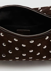 Studded leather shoulder bag