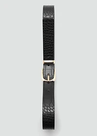 Croco faux-leather belt