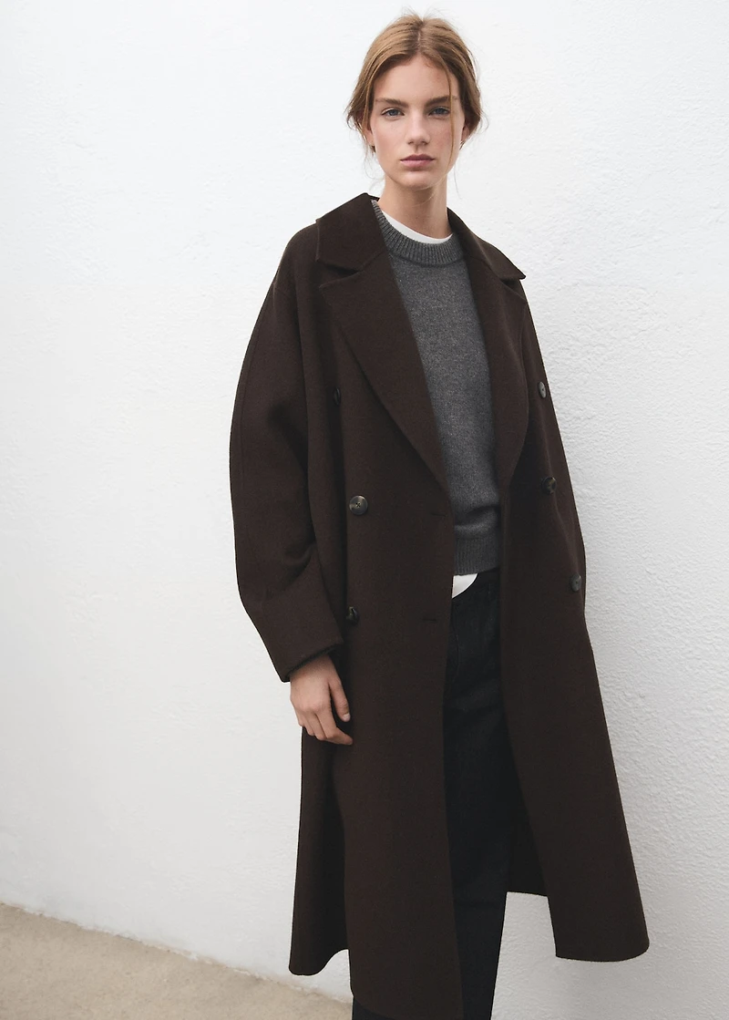 Handmade oversized wool coat