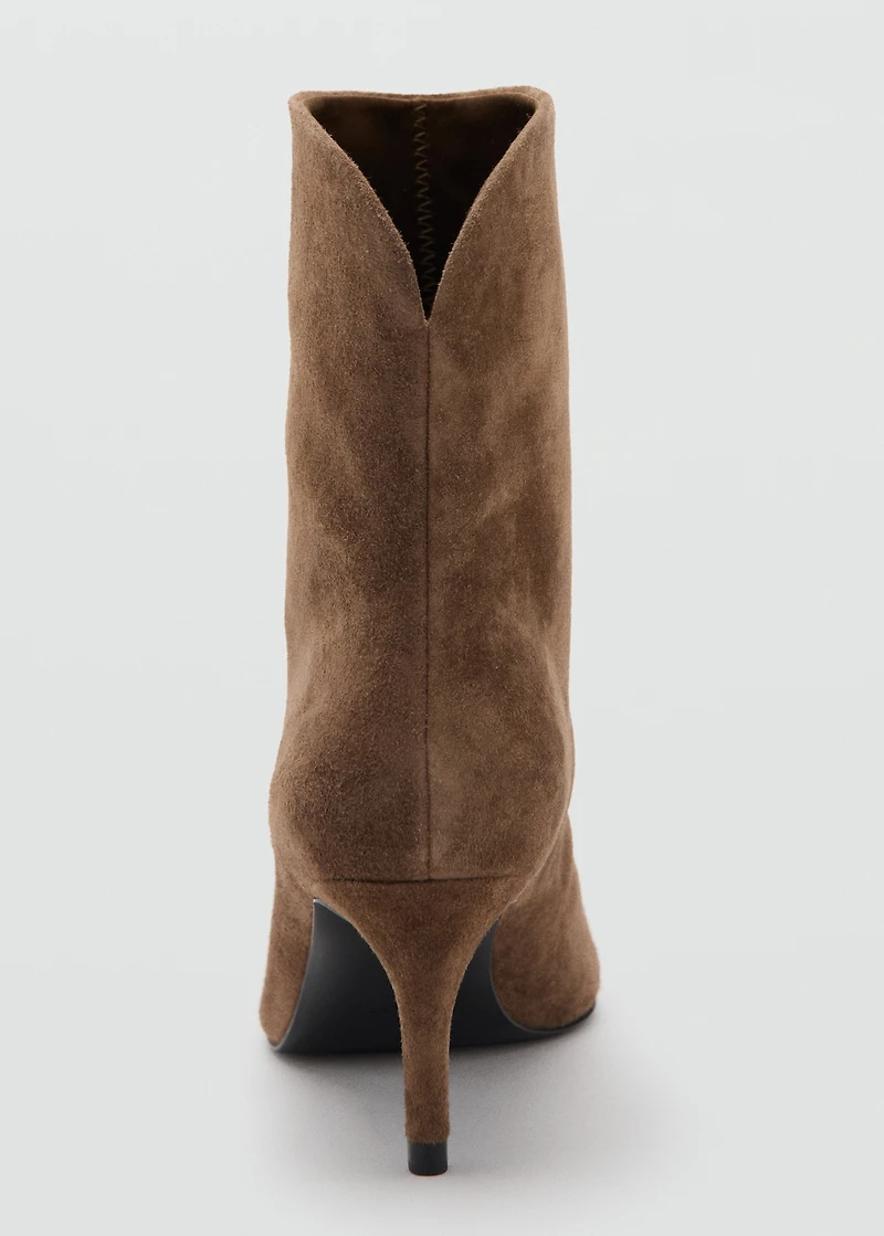 Suede leather ankle boots