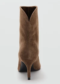 Suede leather ankle boots