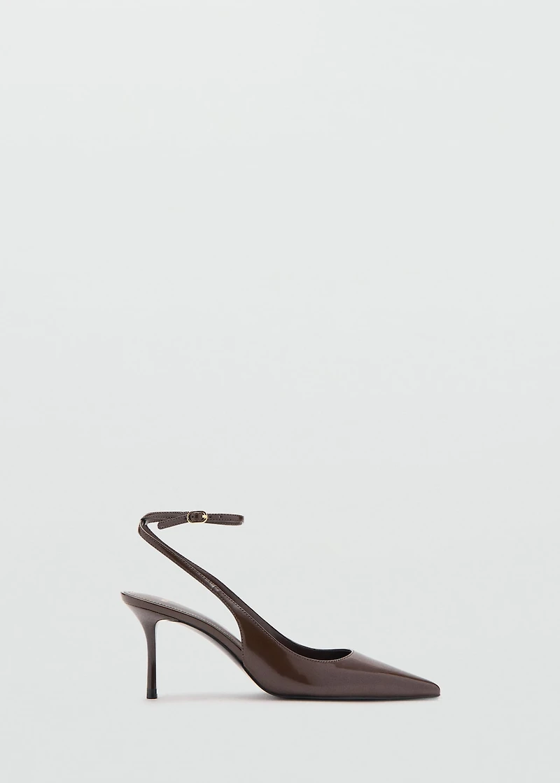 Ankle-cuff heel shoes