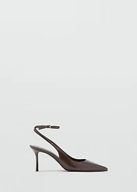 Ankle-cuff heel shoes