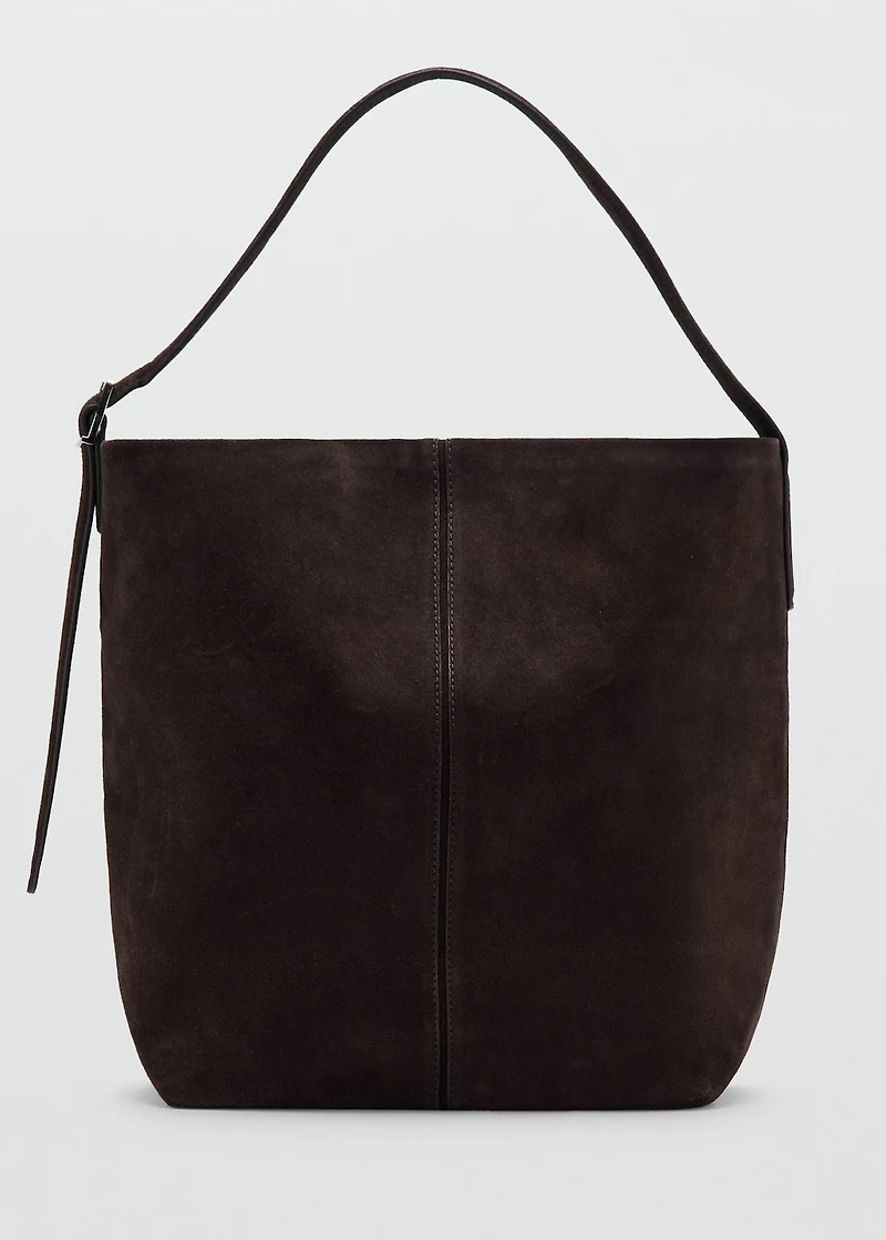 Suede shopper bag