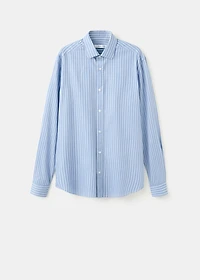 Regular fit striped cotton shirt