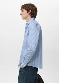 Regular fit striped cotton shirt