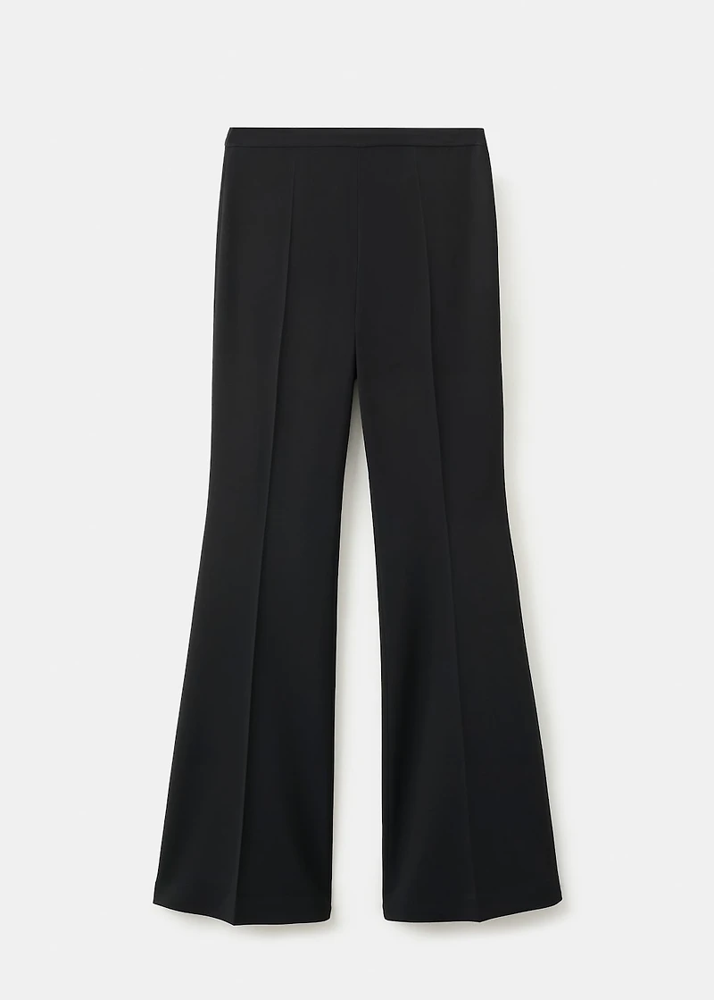 High-waist flared pants
