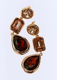 Combined long earrings