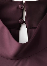 Satin high-neck dress