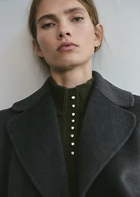 Handmade wool coat with belt