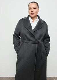 Handmade wool coat with belt