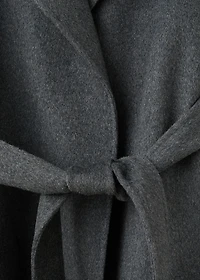 Handmade wool coat with belt