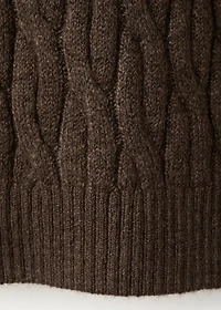 Cable-knit turtleneck sweater