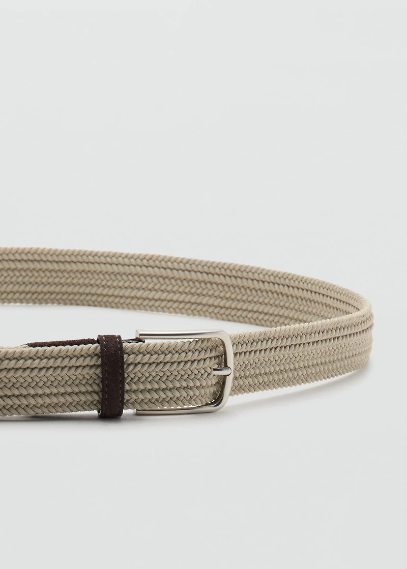 Braided elastic belt