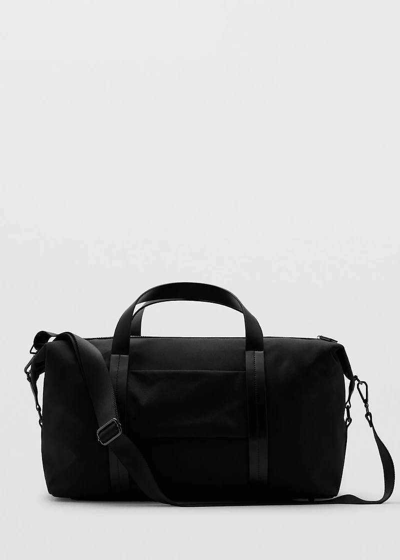 Combined leather bowling handbag