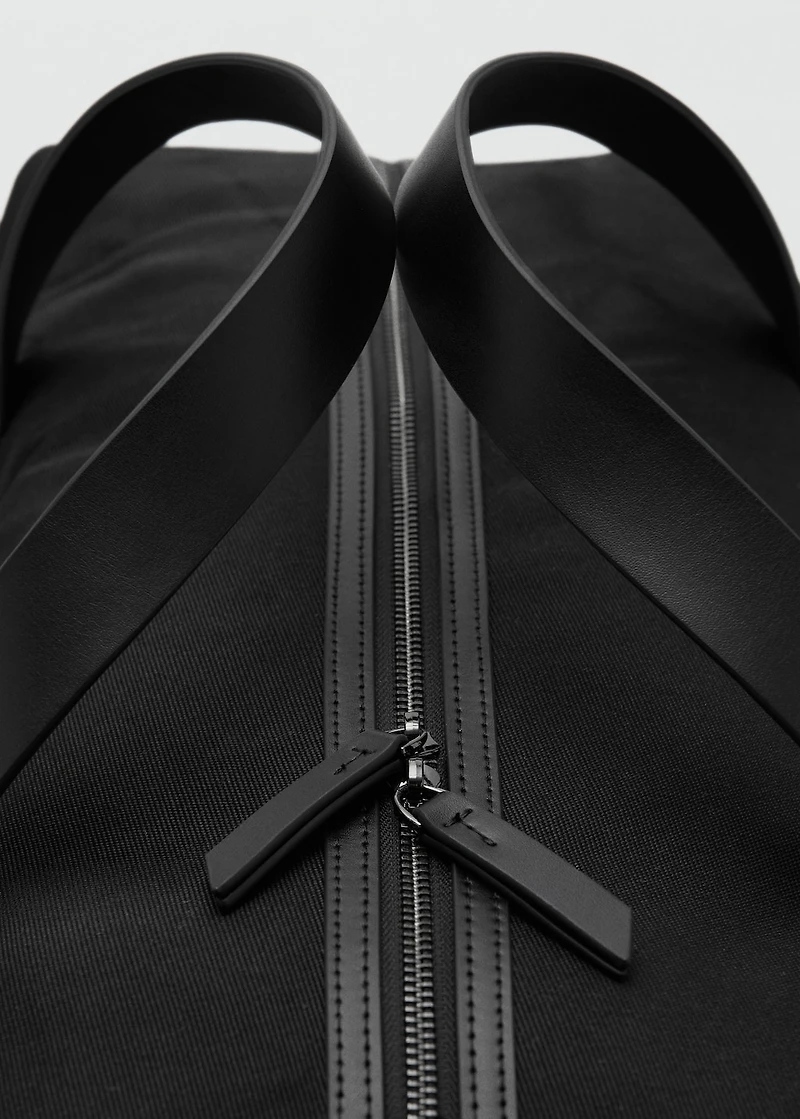 Combined leather bowling handbag