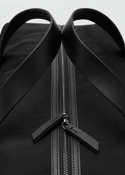 Combined leather bowling handbag