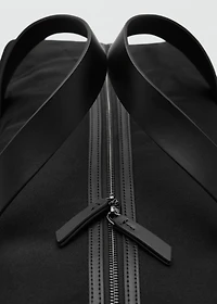 Combined leather bowling handbag