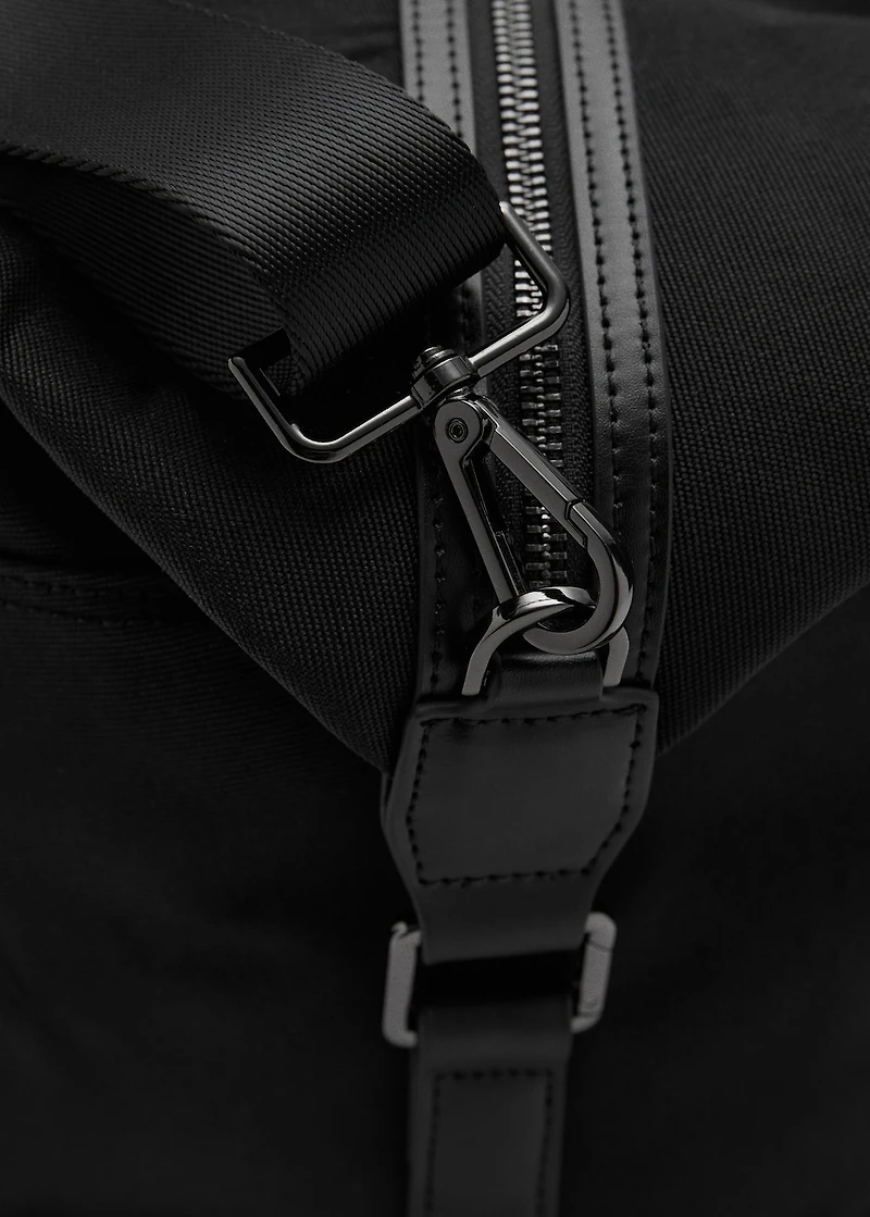 Combined leather bowling handbag