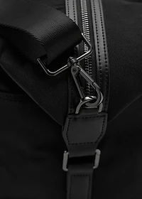 Combined leather bowling handbag