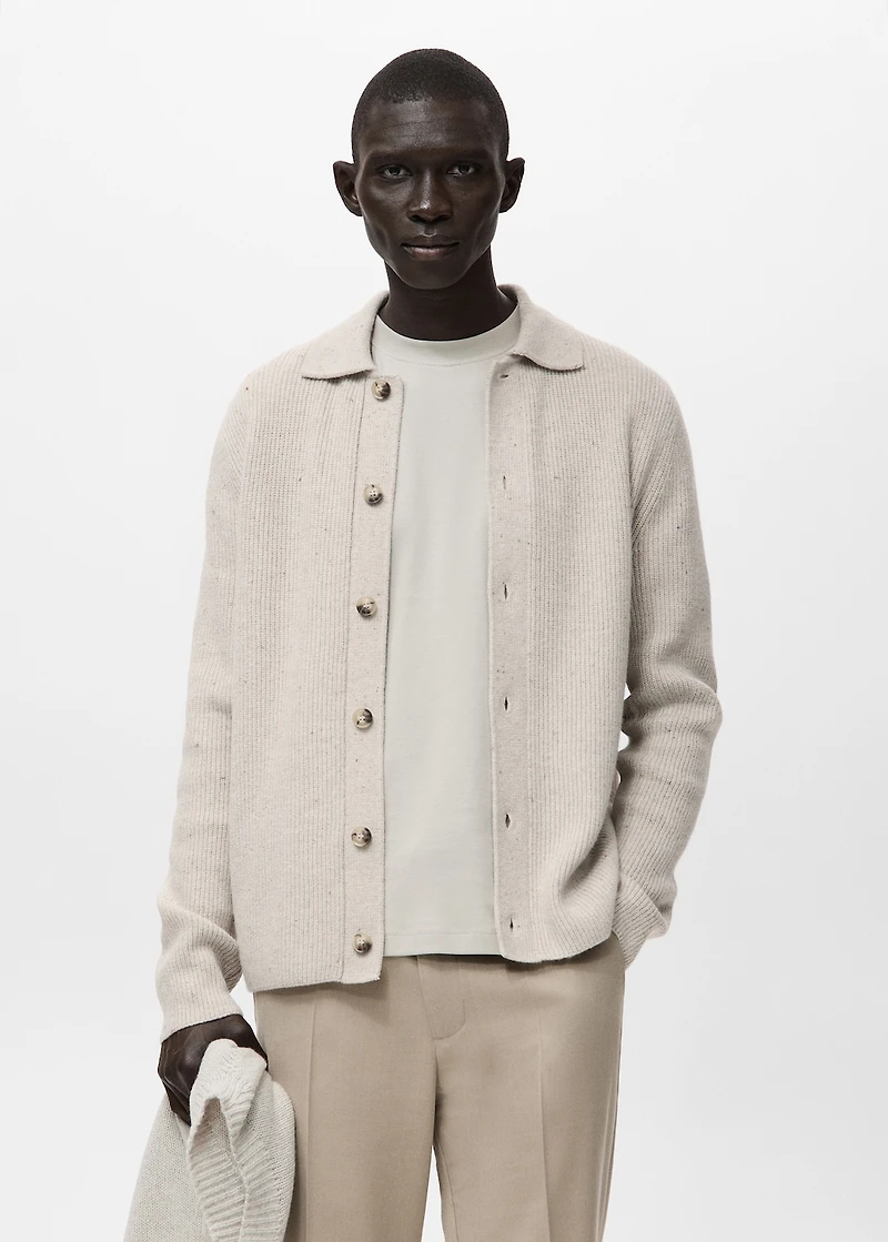 Ribbed knit cardigan