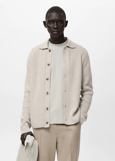 Ribbed knit cardigan