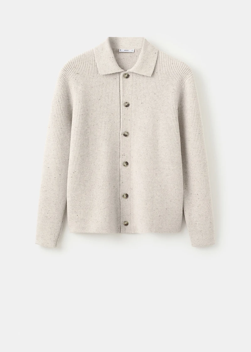 Ribbed knit cardigan