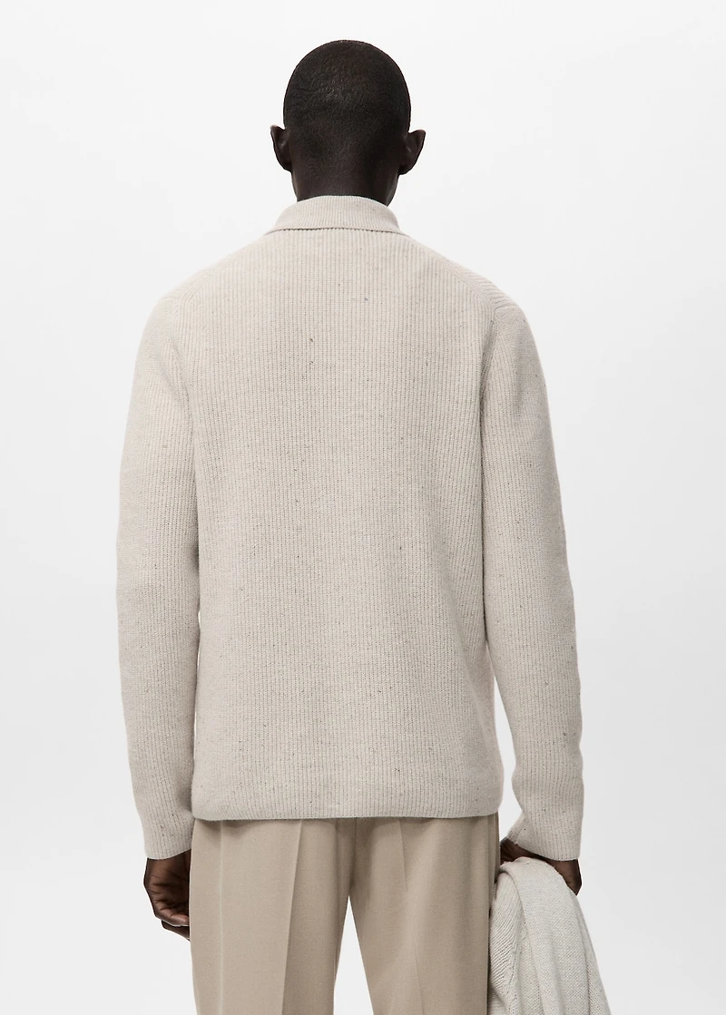 Ribbed knit cardigan