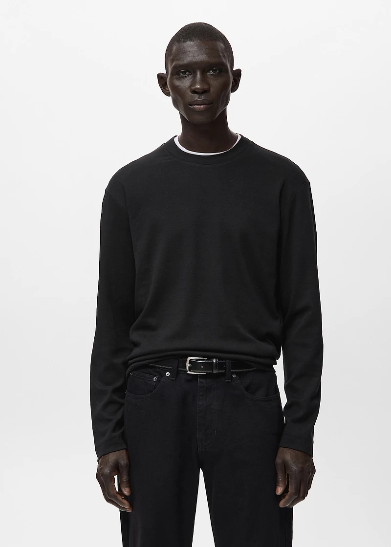 Long-sleeved regular-fit t-shirt