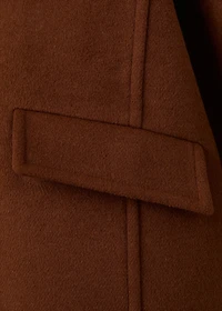 Wool blend coat with buttons