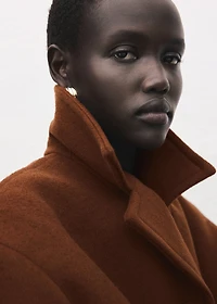 Wool blend coat with buttons