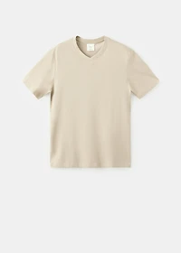 100% cotton slim-fit V-neck t-shirt