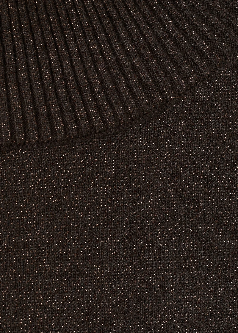 Short-sleeved lurex sweater