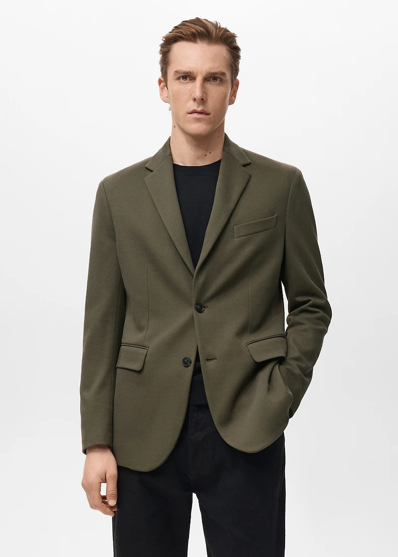 Slim-fit textured jacket