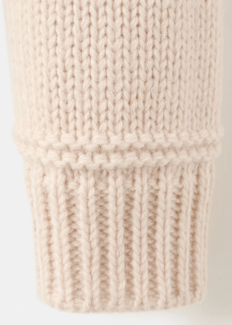 Knitted jacket with polo collar