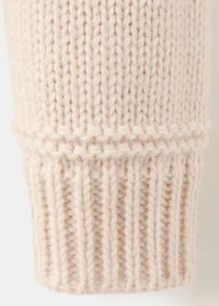 Knitted jacket with polo collar