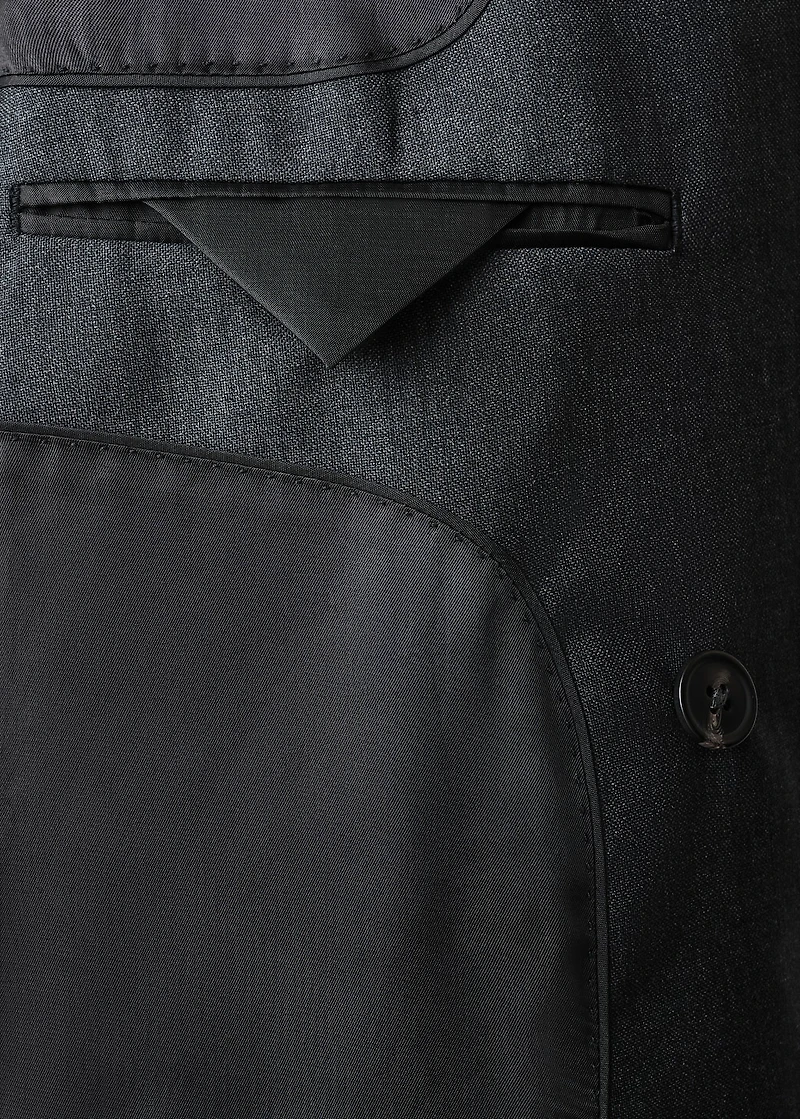 Turin 100% Wool Double-Breasted Suit Blazer