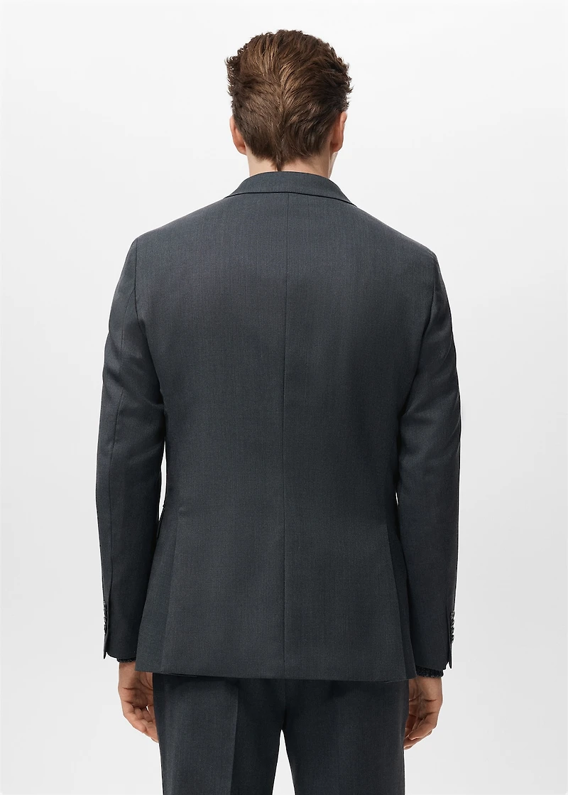 Turin 100% Wool Double-Breasted Suit Blazer