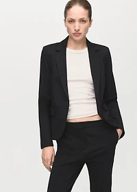 Mid-rise suit trousers