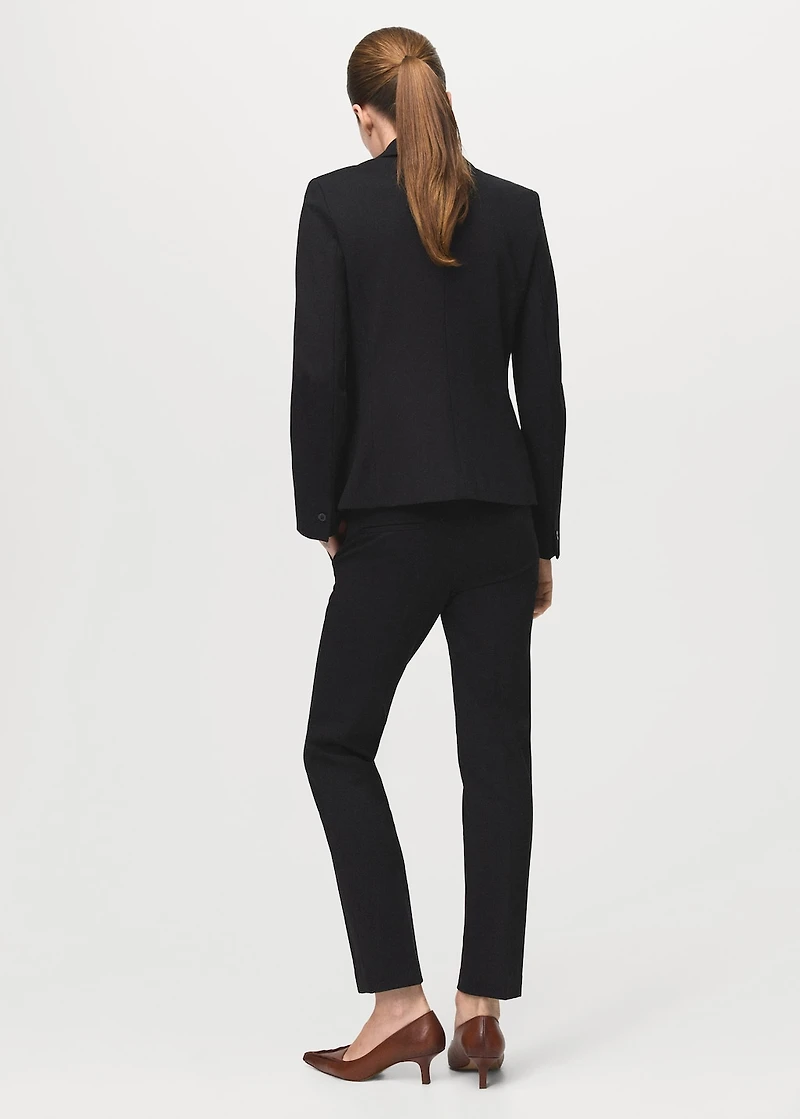 Mid-rise suit trousers