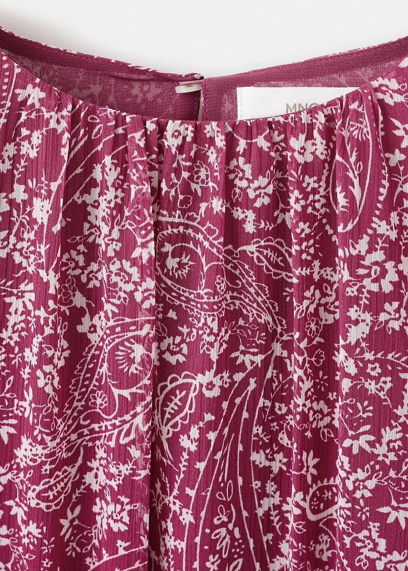 Paisley dress with cut-out