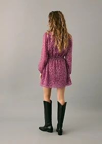 Paisley dress with cut-out