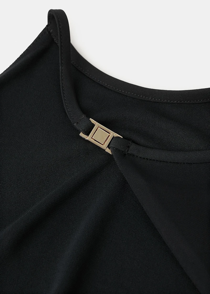 Asymmetrical open-back dress