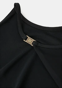 Asymmetrical open-back dress